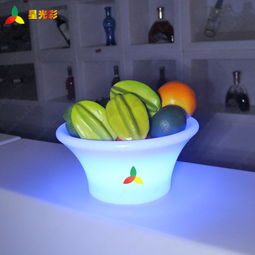 工厂直销遥控变色LED七彩发光果盘 婚庆与家居的璀璨之选